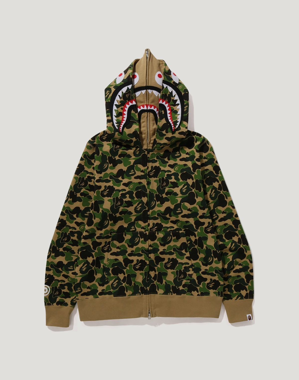 ABC CAMO DOUBLE SHARK FULL ZIP HOODIE MENS