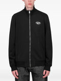 Diesel zip-up sweatshirt with metallic logo