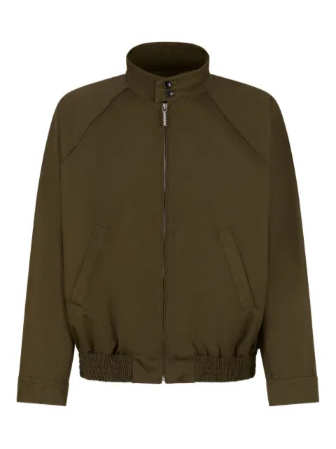 Marni deep green organic gabardine bomber jacket