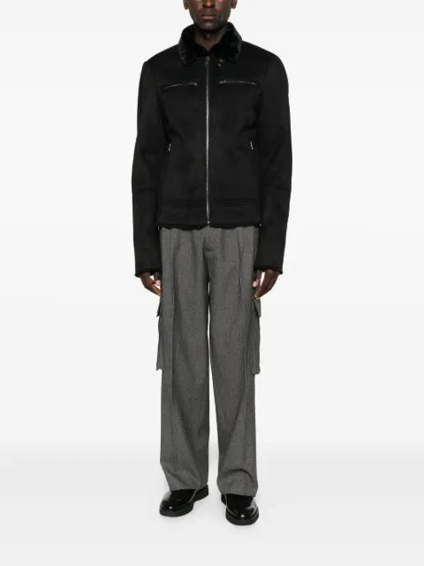 Patrizia Pepe soft-collar biker jacket