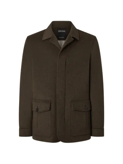 Zegna dark olive green Oasi Cashmere elements Falcon jacket