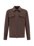 Herno suede-effect jacket