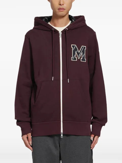 Moncler logo-patch zip-up hoodie