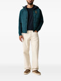 Aeronautica Militare quilted panel-ribbed hooded jacket