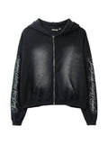 HELLSTAR graphic-print zip-up hoodie