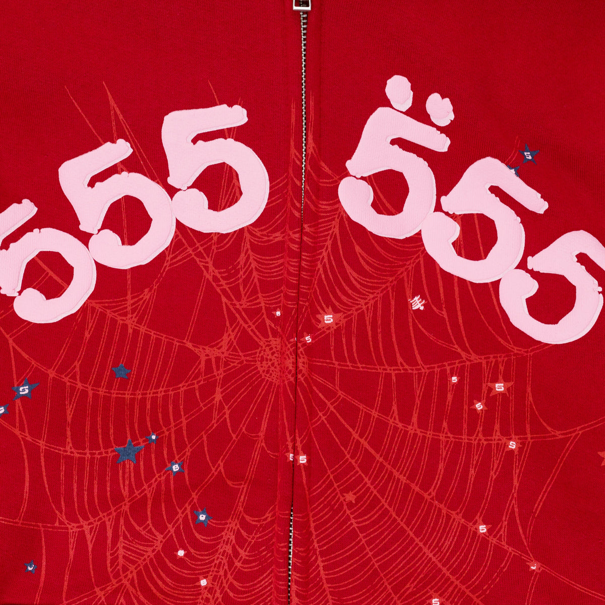 Red Angel Number Zip Hoodie