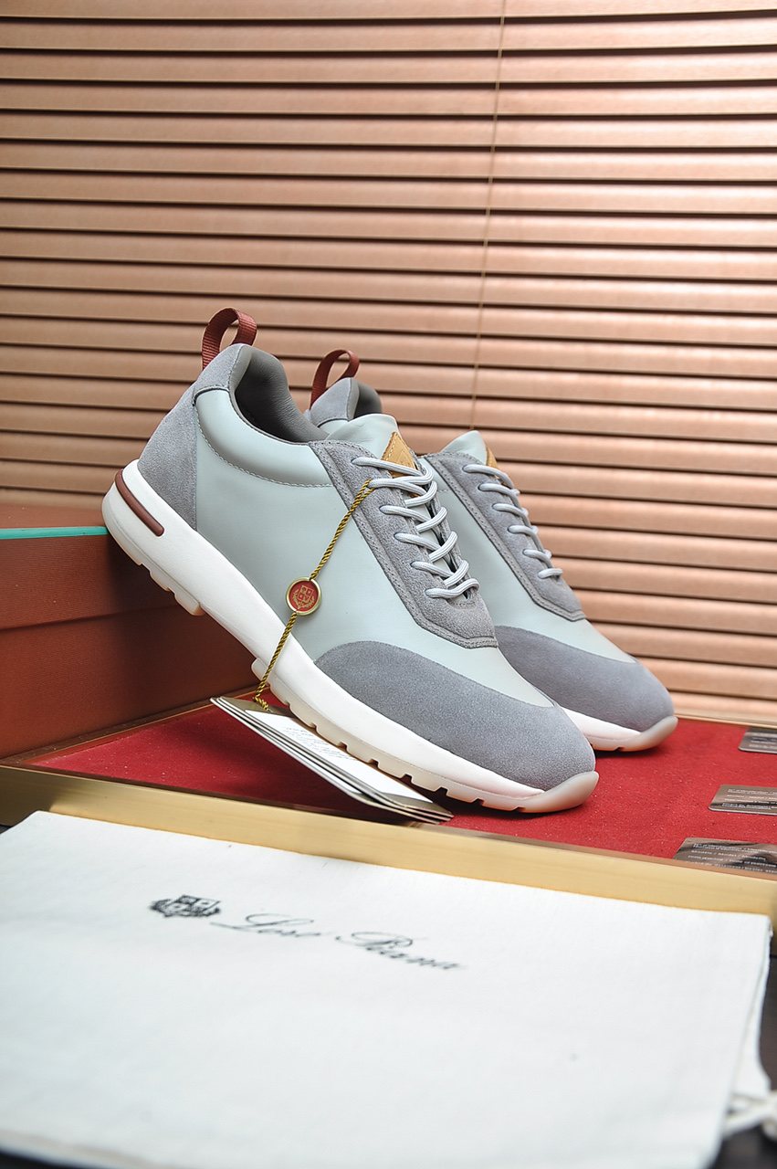 Loro Piana Paneled Lace-Up Sneakers
