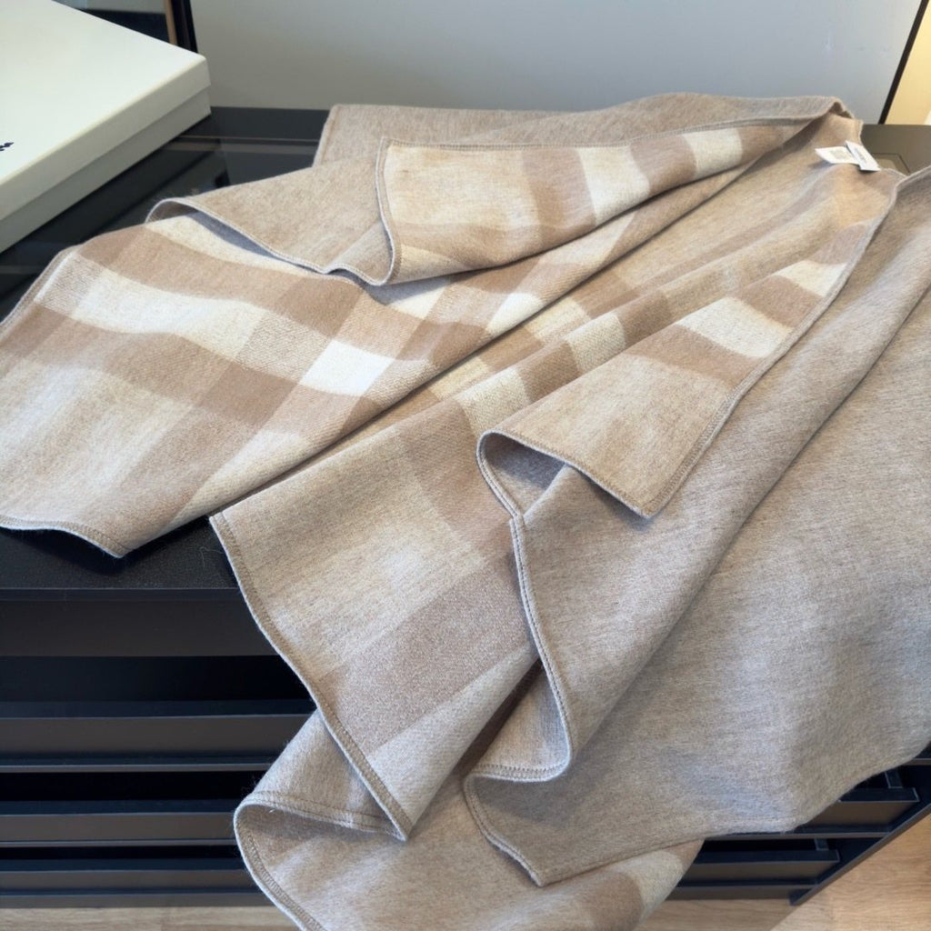 Burberry Reversible Color-Block Poncho